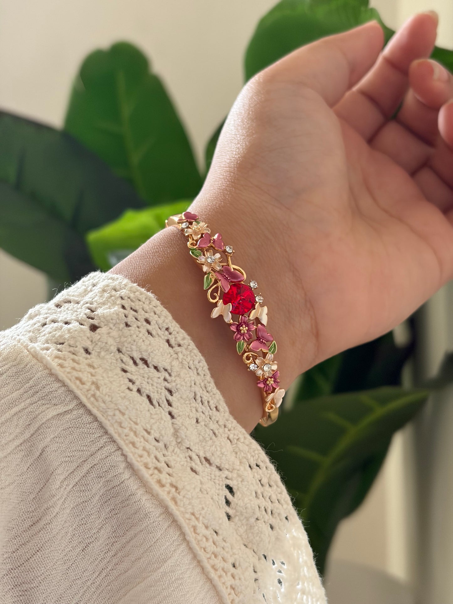 Bloom blush botanical bracelet
