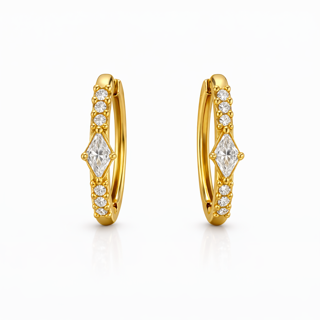 Mila mini diamond hoops