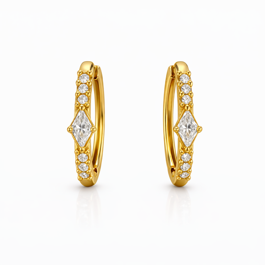 Mila mini diamond hoops