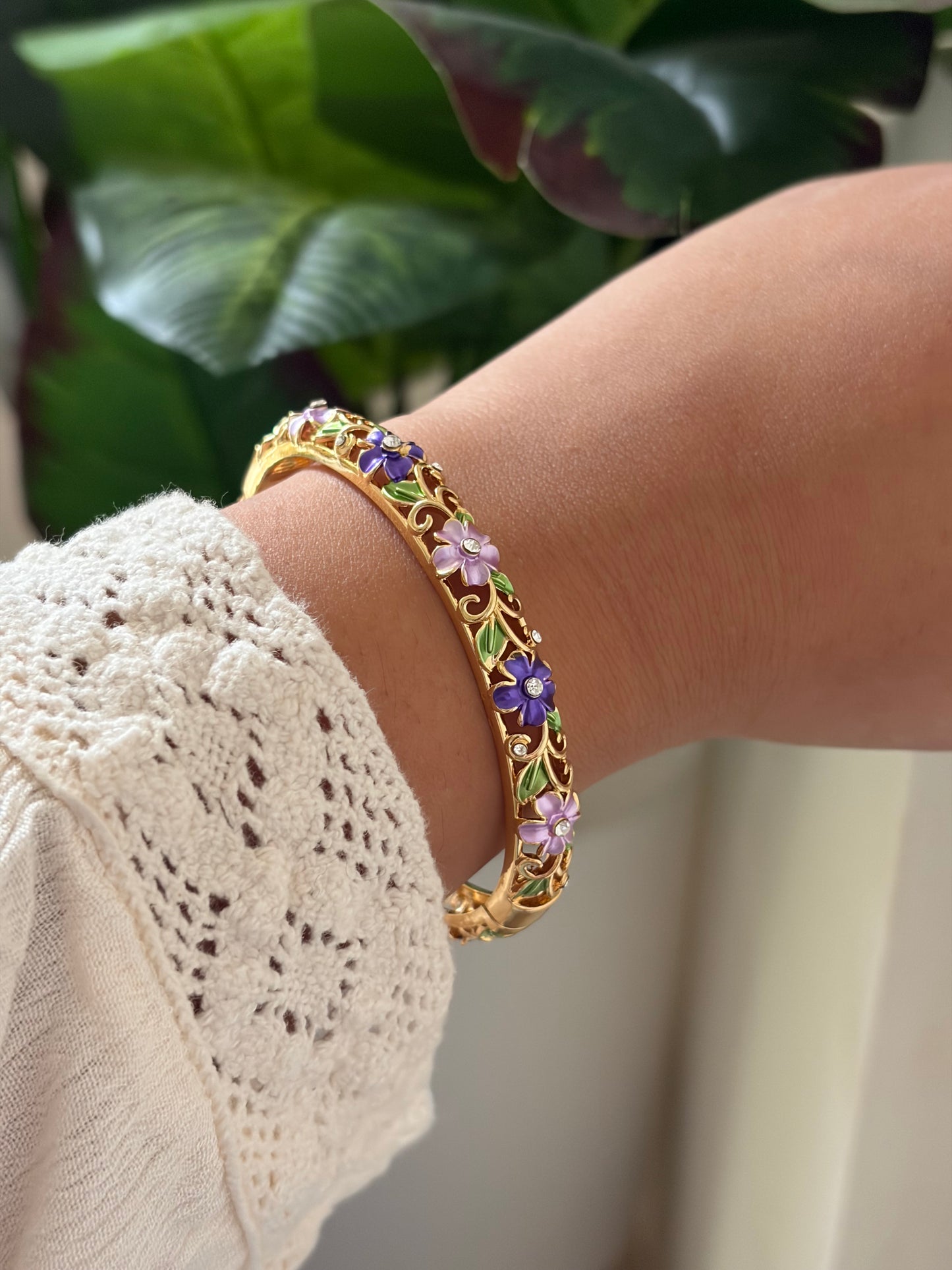 Mimosa botanical bracelet