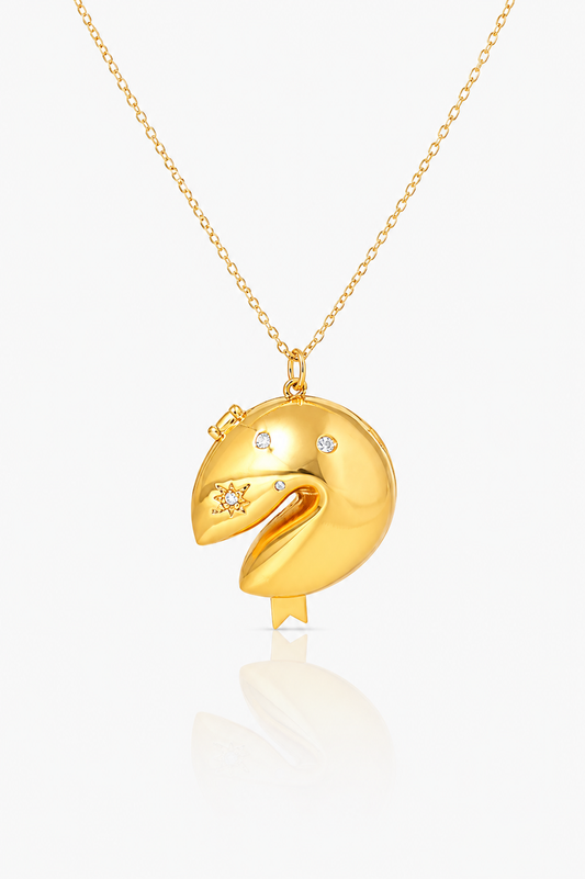 Fortune cookie neckpiece (invest in yourself message )
