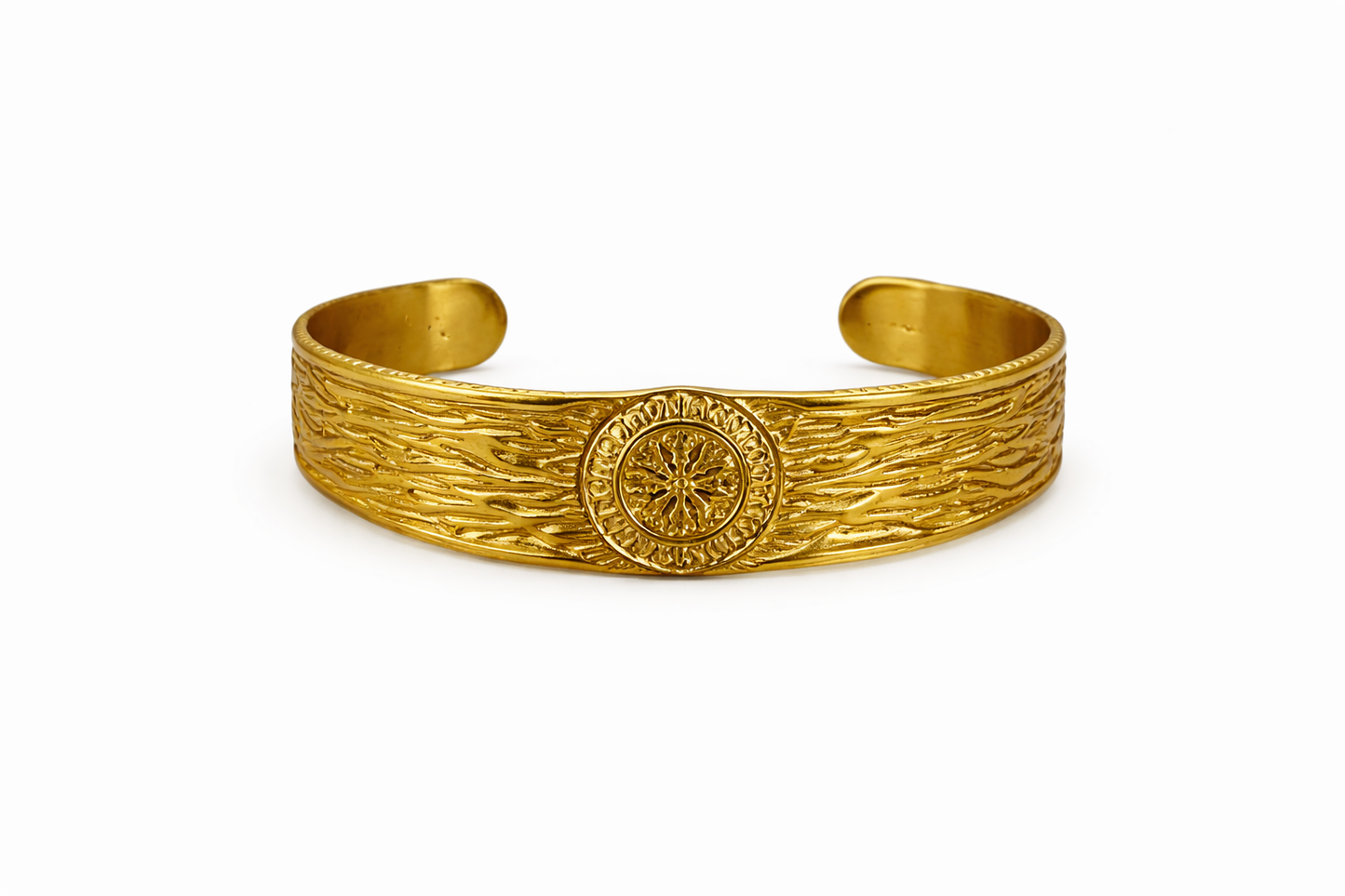 Luxe hammered sun cuff