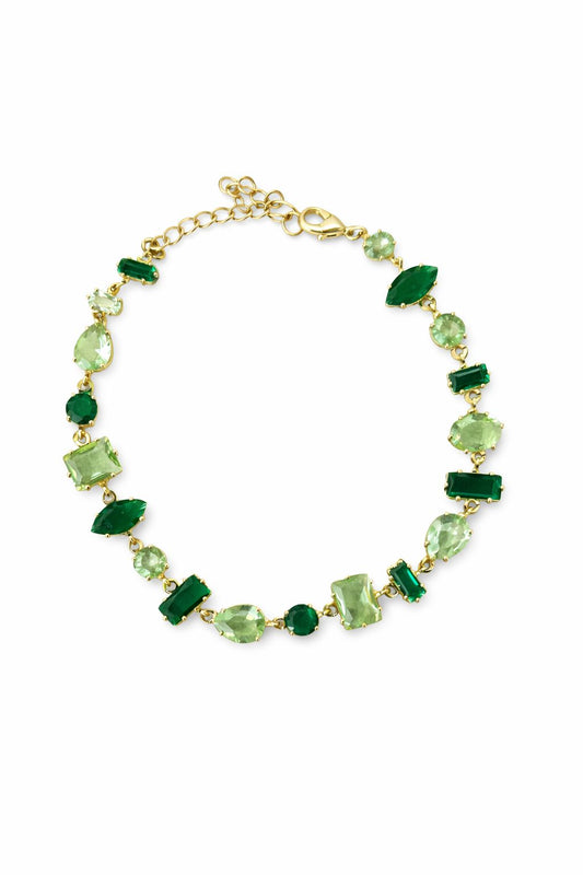 sage green gemstone bracelet