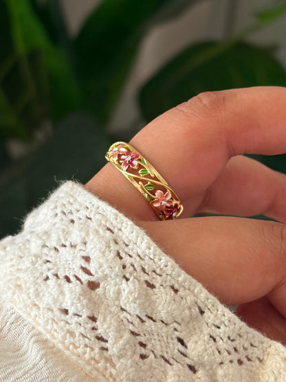 plum botanical ring