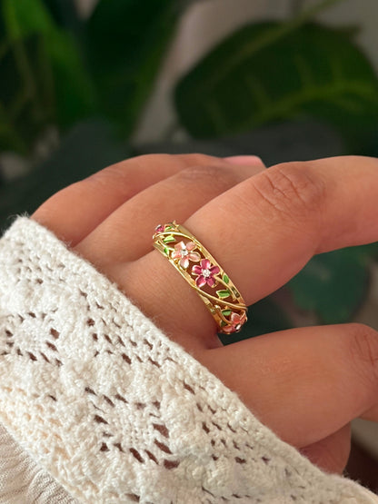 plum botanical ring